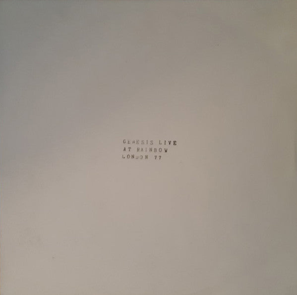 Genesis - Live at rainbow London 77 - Vinyl