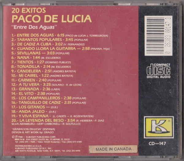 PACO DE LUCIA - ENTRE DOS AGUAS - CD