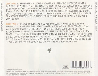 BRYAN ADAMS - ANTHOLOGY - 2 X CD