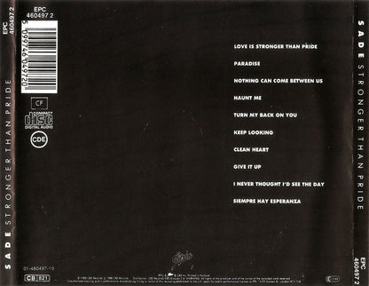 SADE - STRONGER THAN PRIDE - CD