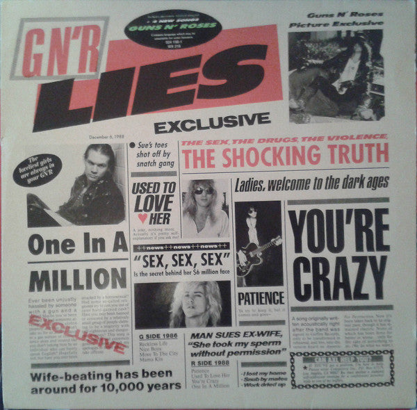 GUNS N' ROSES - G N' R LIES - VINYL (UNCENSORED SLEEVE) EU