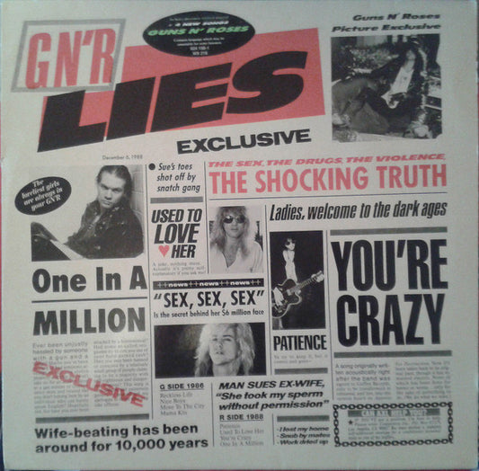 GUNS N' ROSES - G N' R LIES - VINYL (UNCENSORED SLEEVE) EU