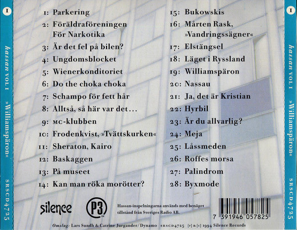 HASSAN - VOL 1 "WILLIAMSPÄRON" - CD