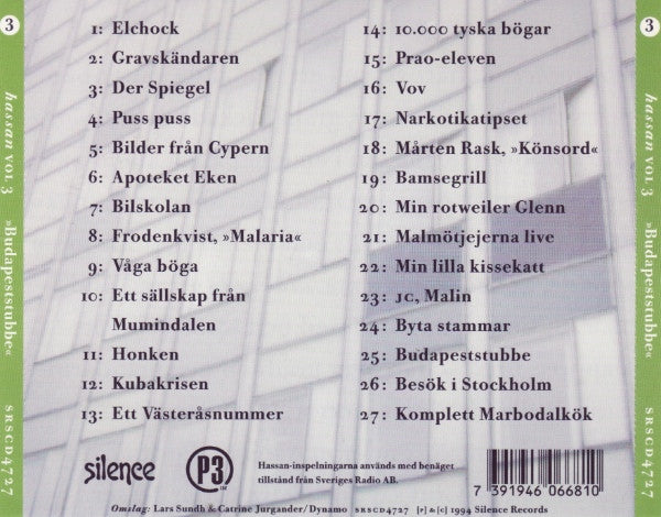 HASSAN - VOL 3 "BUDAPESTSTUBBE" - CD