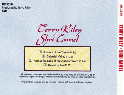 TERRY RILEY - SHRI CAMEL - CD