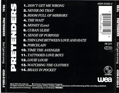 THE PRETENDERS - DON'T GET ME WRONG (14 CLASSIC TRACKS) - CD