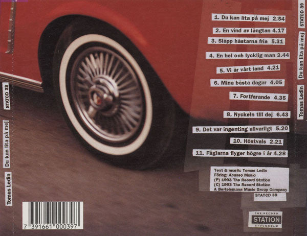 TOMAS LEDIN - DU KAN LITA PÅ MEJ - CD