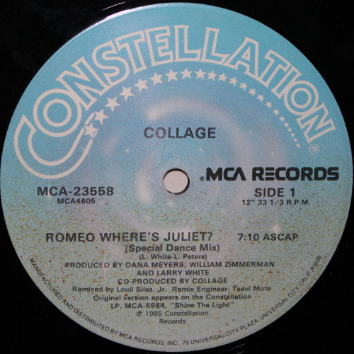 Collage - Romeo where's juliet ? ( MAXI SINGLE ) - Vinyl