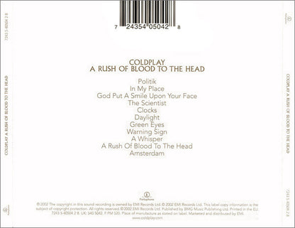 COLDPLAY - A RUSH OF BLOOD TO THE HEAD - CD