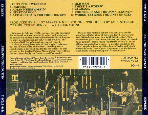 NEIL YOUNG - HARVEST - CD