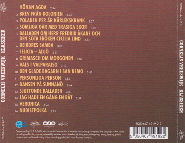 CORNELIS VREESWIJK - KLASSIKER - CD