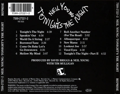 NEIL YOUNG - TONIGHT'S THE NIGHT - CD