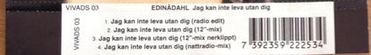 EDIN-ÅDAHL - JAG KAN INTE LEVA UTAN DIG - CD-MAXISINGLE