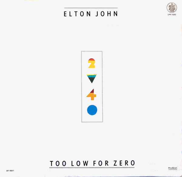 Elton John - Too low for zero - Vinyl