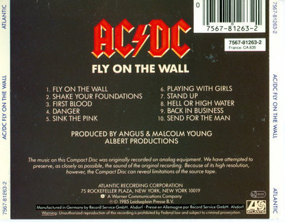 AC/DC - FLY ON THE WALL - CD