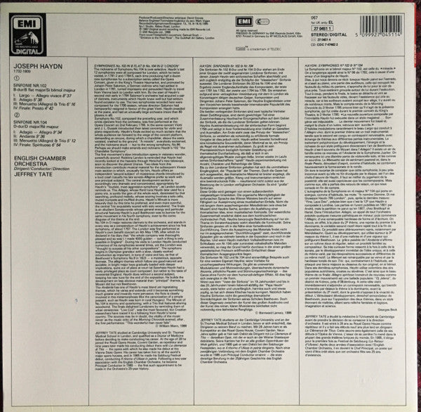 HAYDN - SYMPHONIES 102 & 104 - VINYL