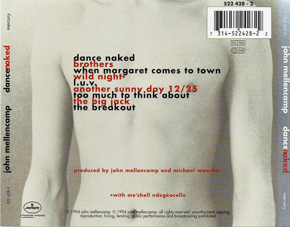 JOHN COUGAR MELLENCAMP - DANCE NAKED - CD