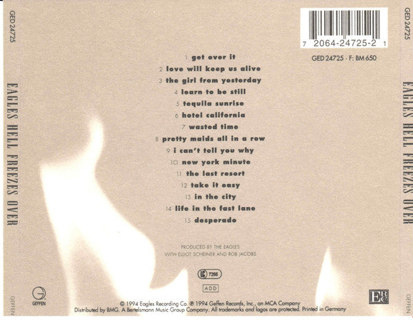 EAGLES - HELL FREEZES OVER - CD