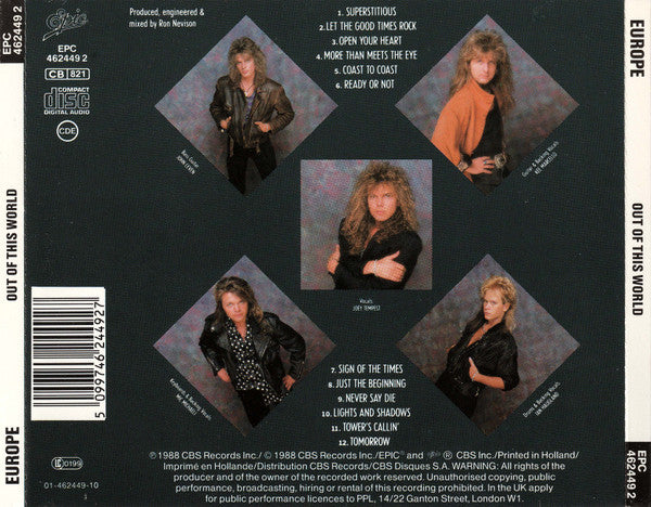 EUROPE - OUT OF THIS WORLD - CD