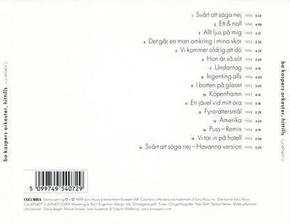 BO KASPERS ORKESTER - HITTILLS - CD