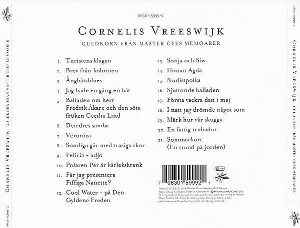 CORNELIS VREESWIJK - GULDKORN FRÅN MÄSTER CEES MEMOARER - CD