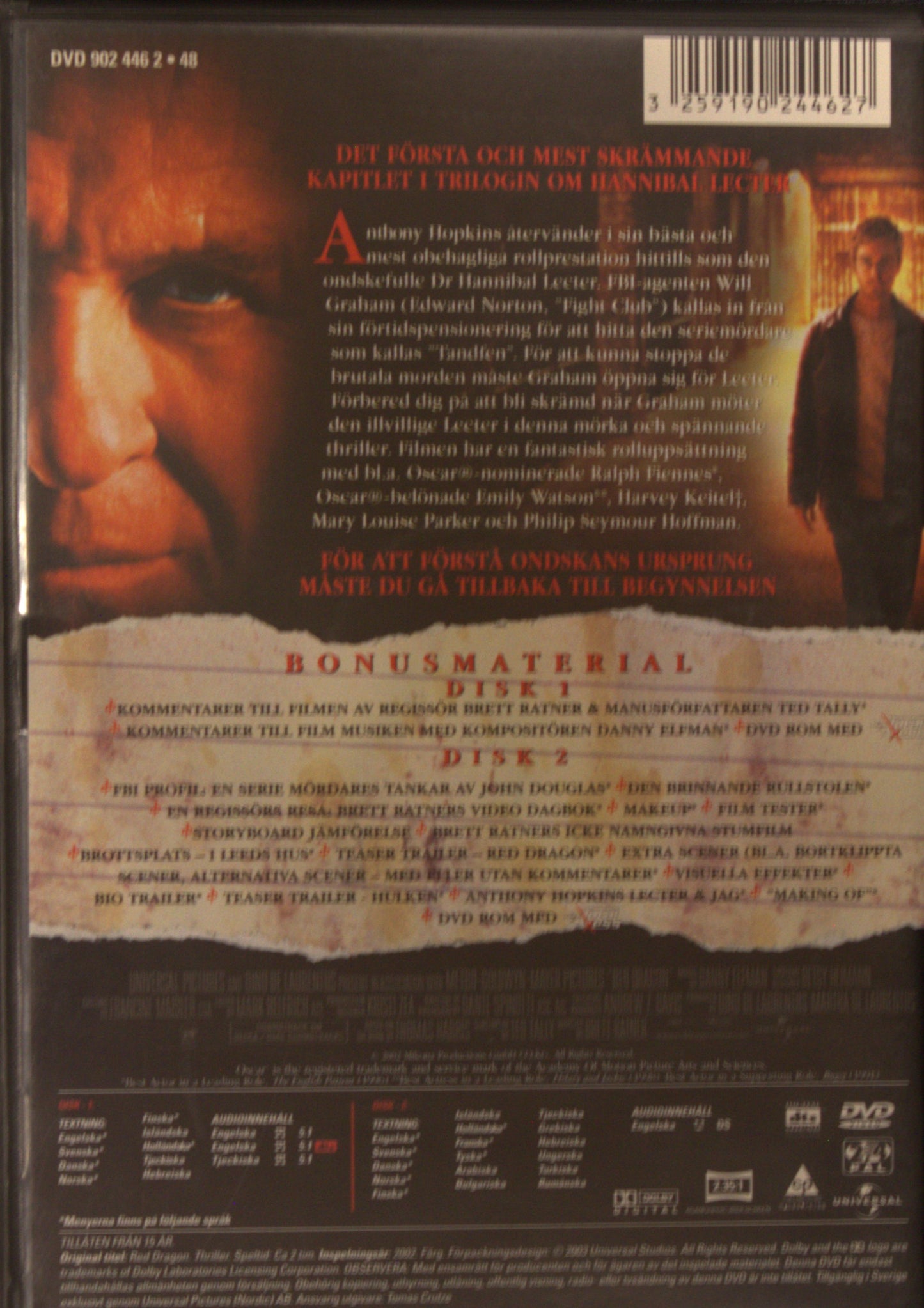 RED DRAGON / RÖD DRAKE - 2 DISK VERSION