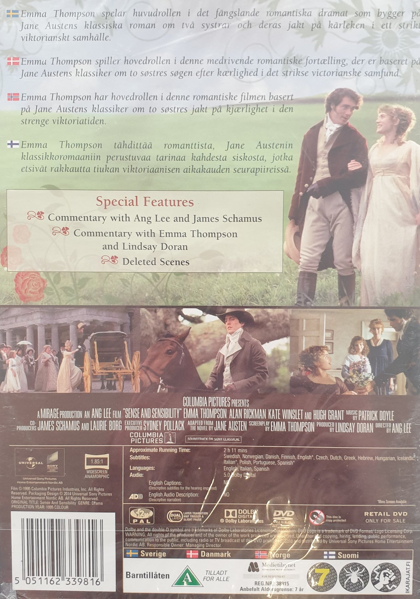 SENSE AND SENSIBILITY / FÖRNUFT OCH KÄNSLA