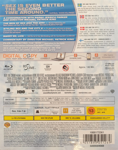 SEX AND THE CITY 2 - BLU-RAY, DVD, DIGITAL COPY