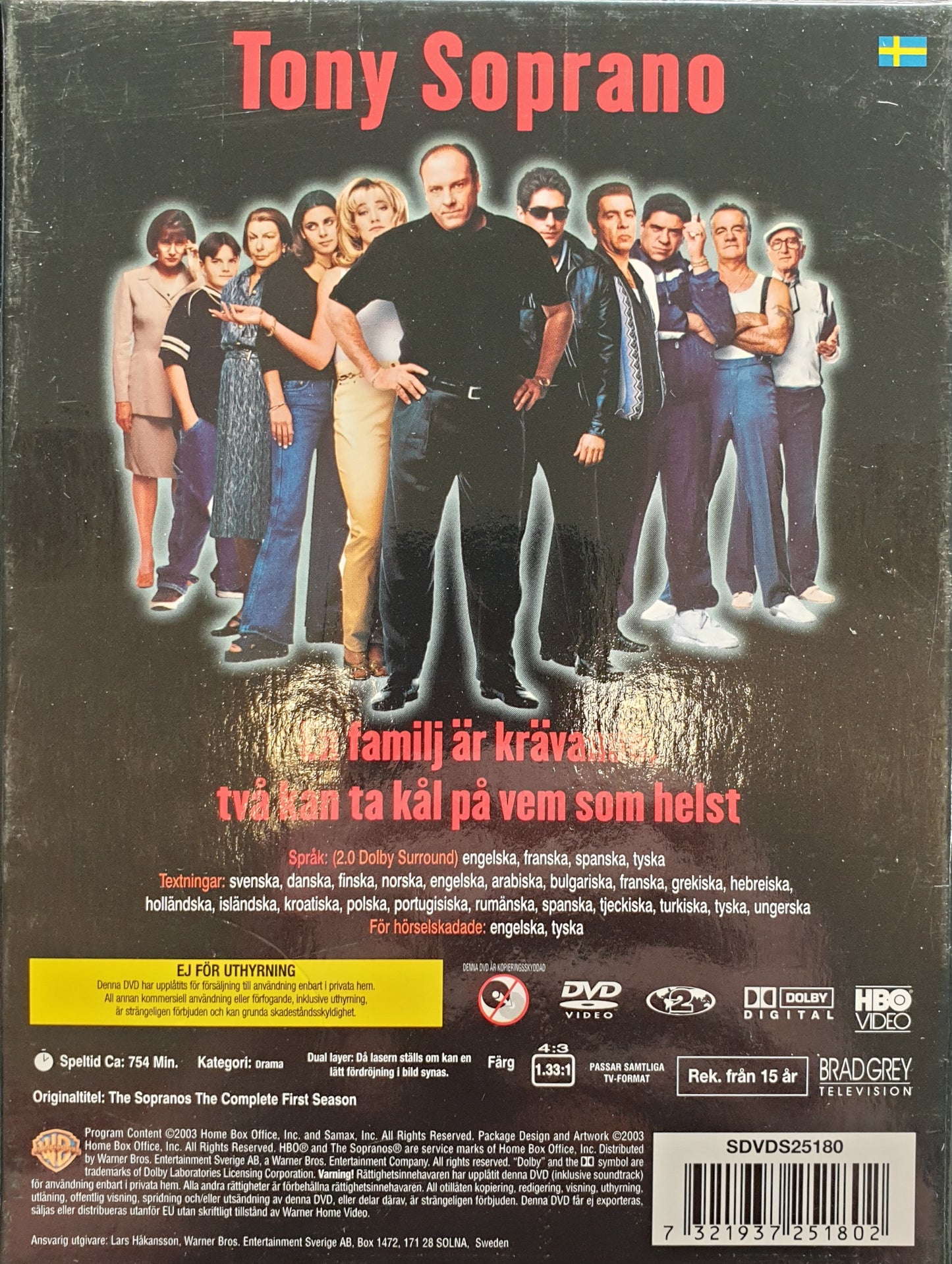THE SOPRANOS - HELA FÖRSTA SÄSONGEN