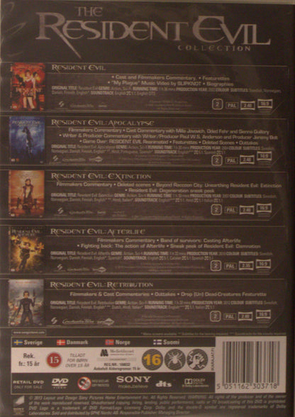THE RESIDENT EVIL COLLECTION - ALL 5 FILMS