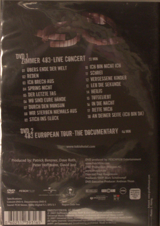 TOKIO HOTEL - ZIMMER 483 LIVE IN EUROPE