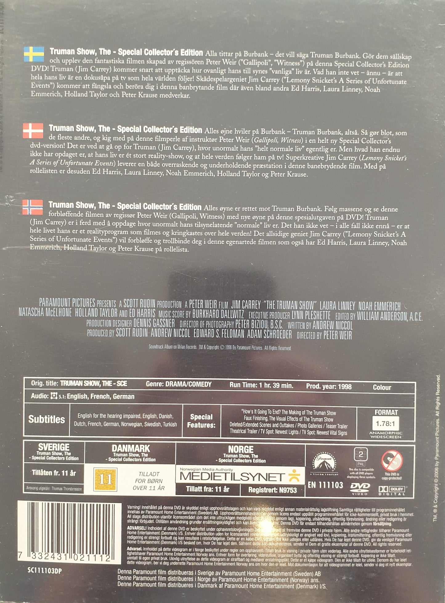 THE TRUMAN SHOW - SPECIAL COLLECTOR'S EDITION