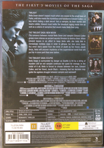 THE TWILIGHT SAGA - THE FIRST 3 MOVIES