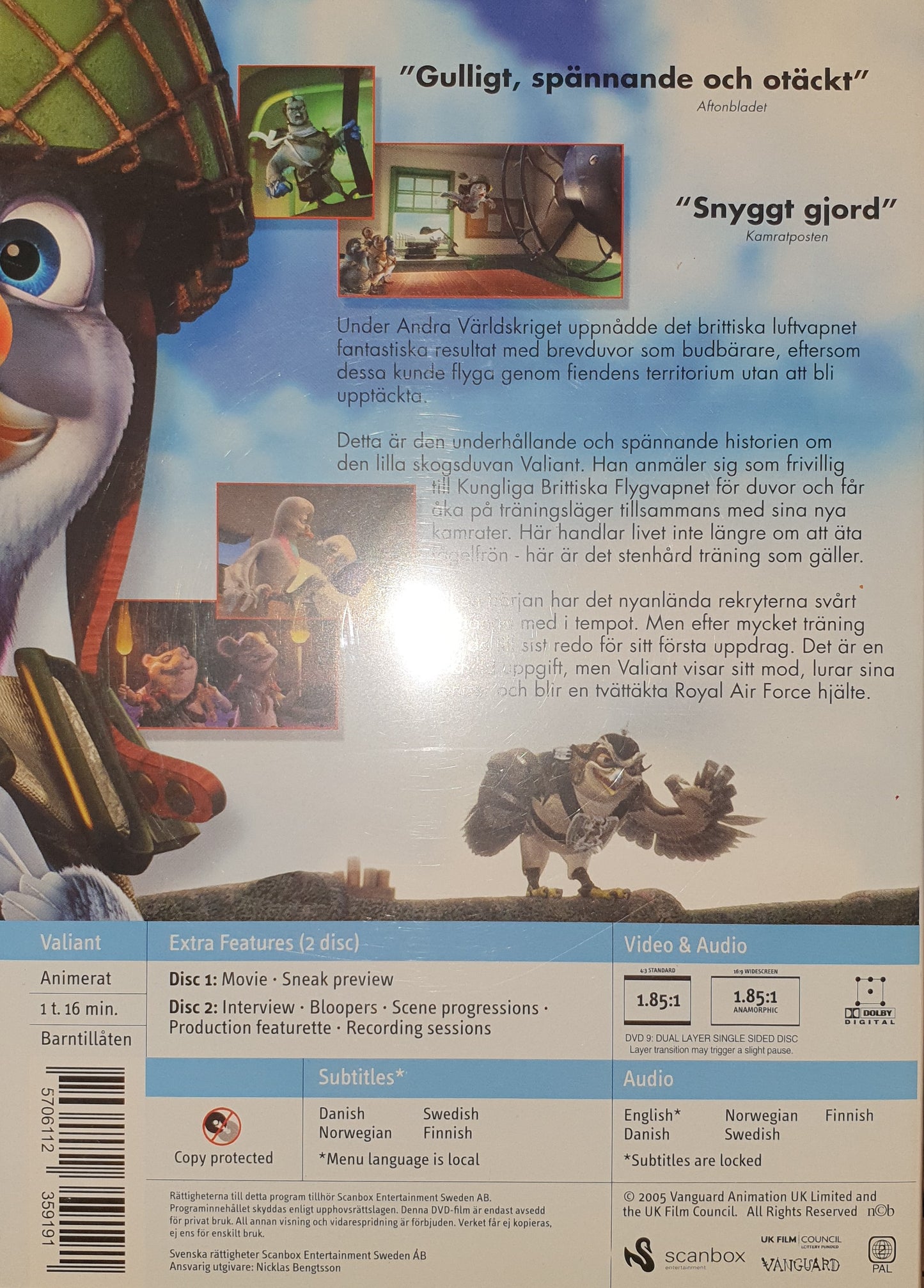 VALIANT OCH DE FJÄDERLÄTTA HJÄLTARNA - 2 DISC EDITION