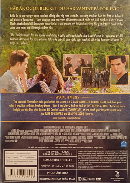 THE TWILIGHT SAGA: BREAKING DAWN - PART 2 - 2 DISC SPECIAL EDITION