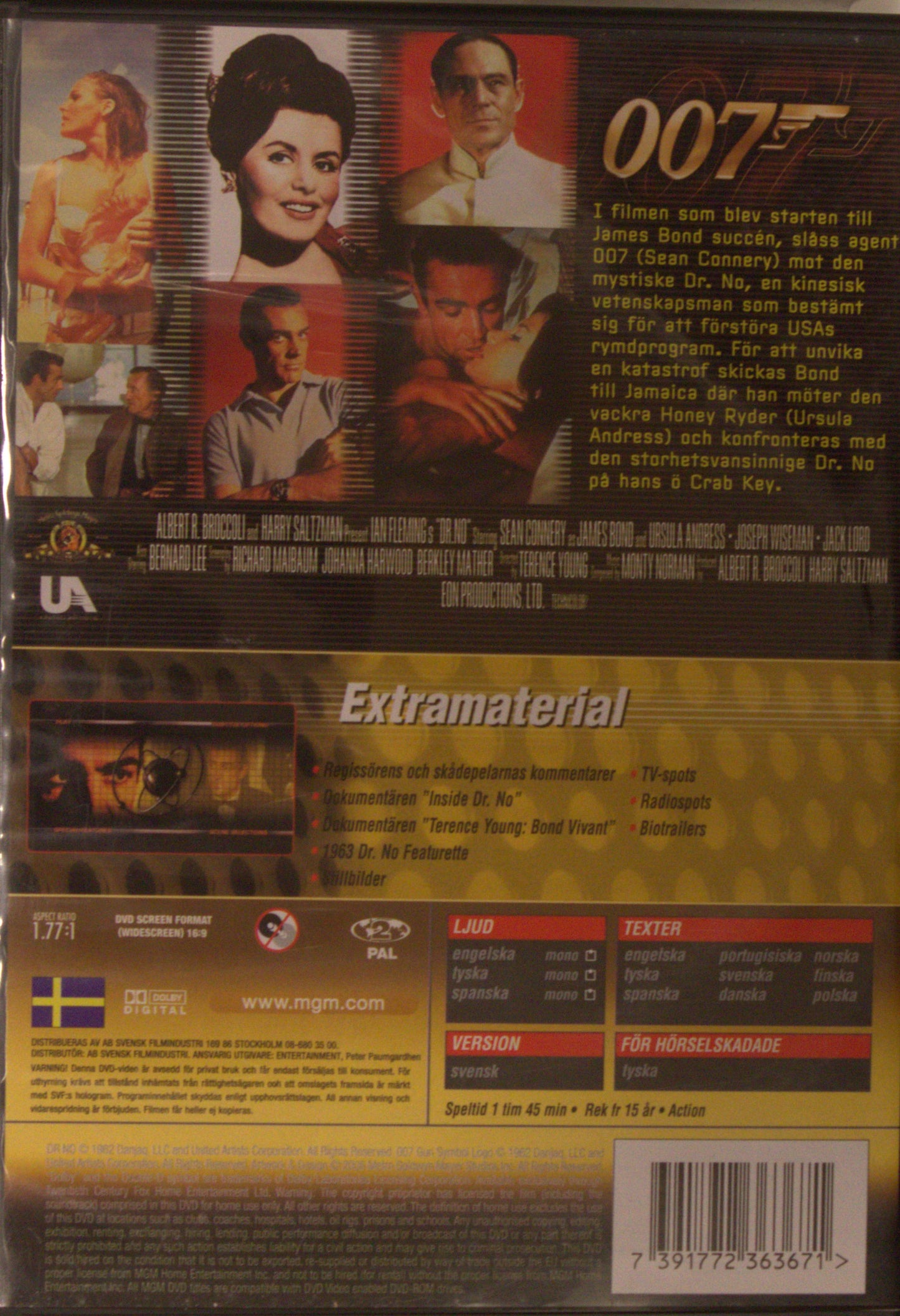 DR. NO / AGENT 007 MED RÄTT ATT DÖDA