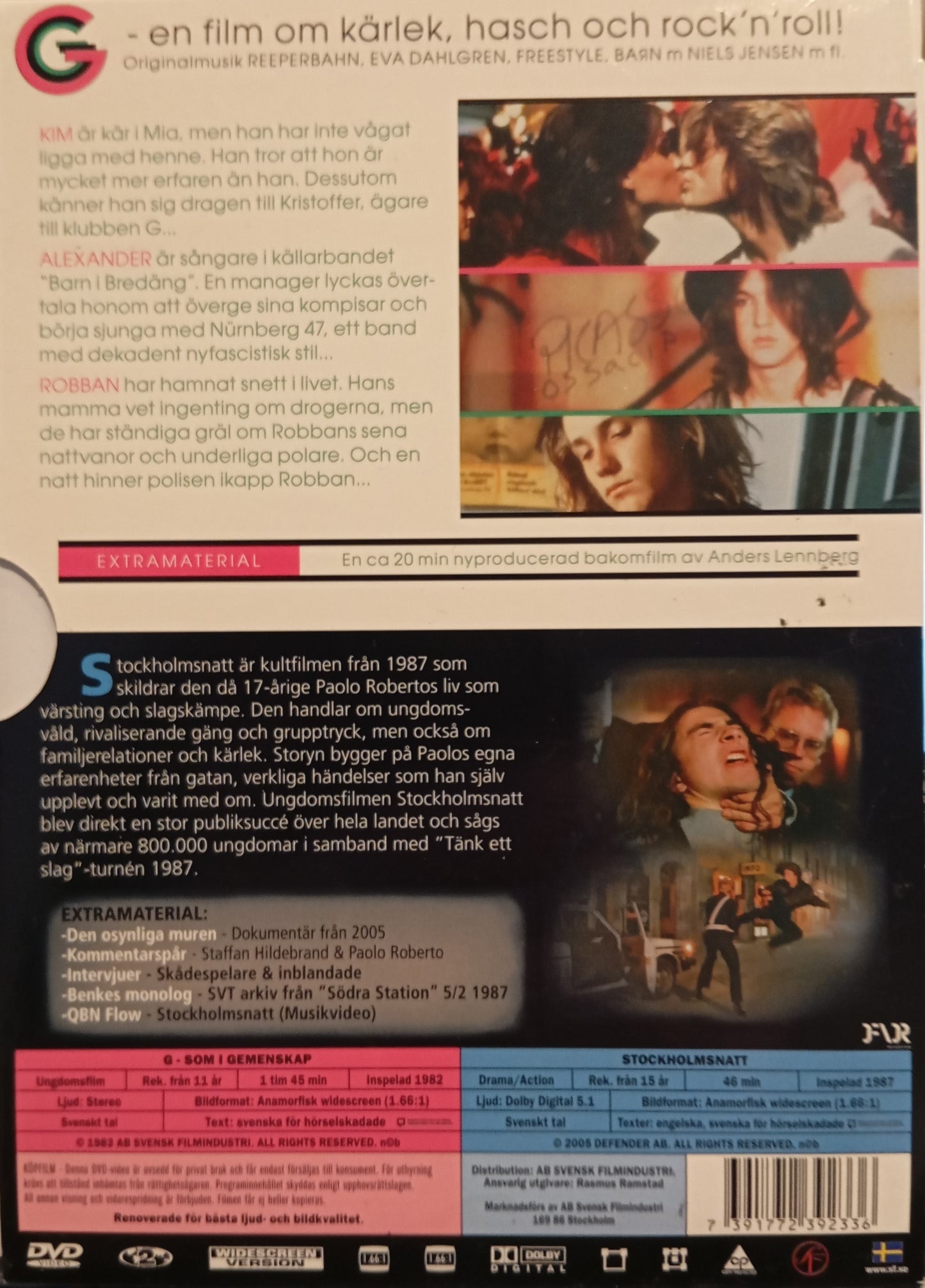 G SOM I GEMENSKAP / STOCKHOLMSNATT - 2 FILMER